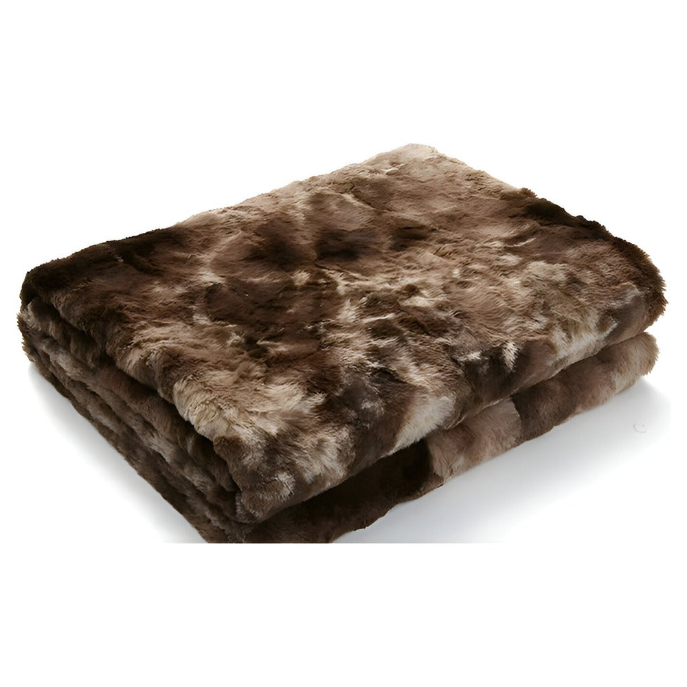 Zachte Velours Winterdeken – Warme Koraalfleece Plaid met Batikpatroon
