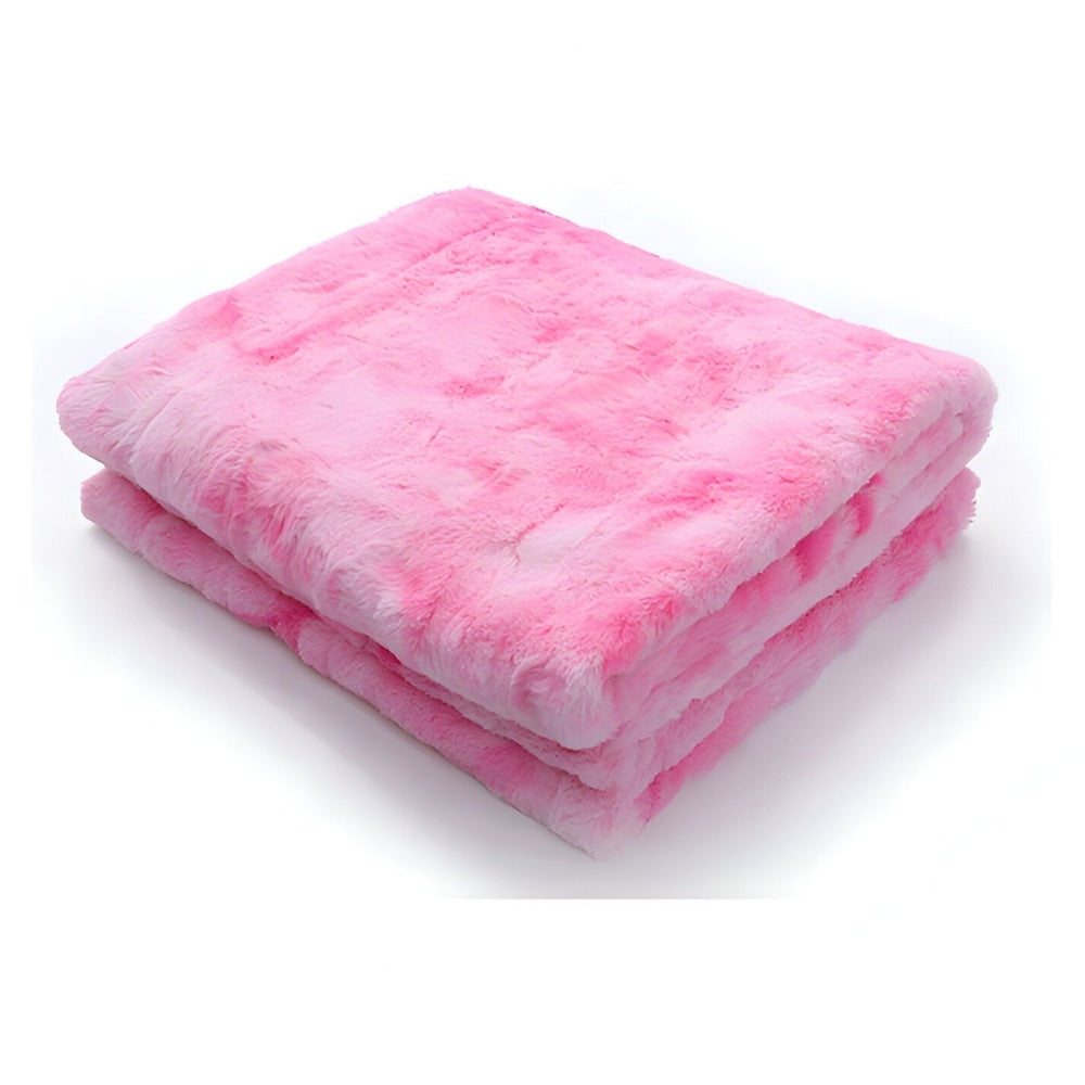 Zachte Velours Winterdeken – Warme Koraalfleece Plaid met Batikpatroon