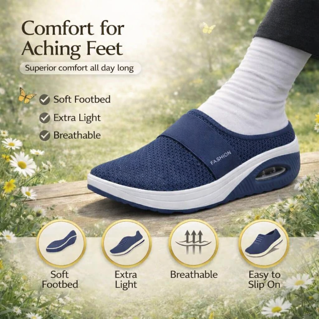 Orthopedische Huisschoenen | Eenvoudig instappen | Ademend Mesh | HomeStep