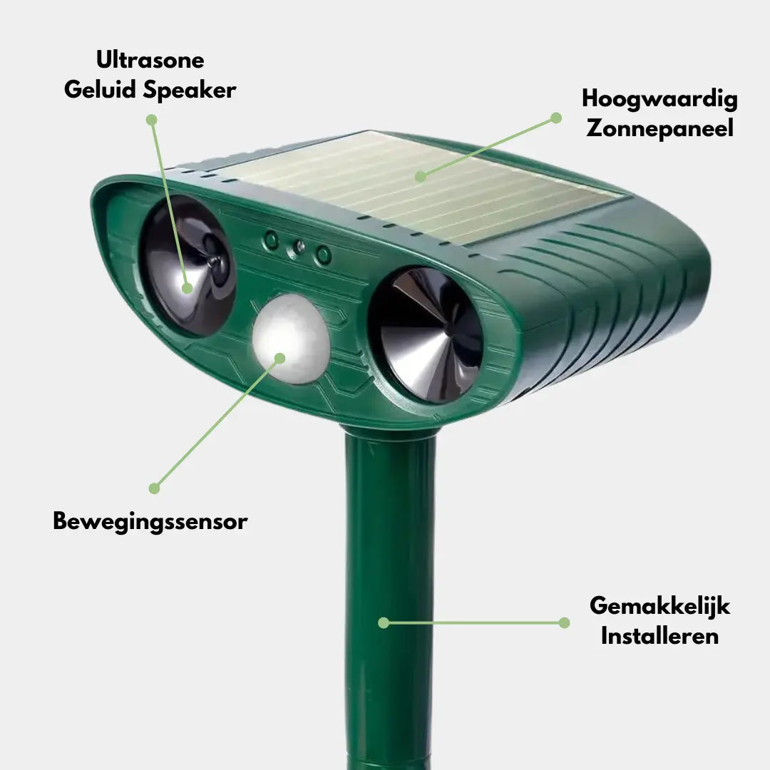 Ultrasone Dierafschrikker op Zonne-energie
