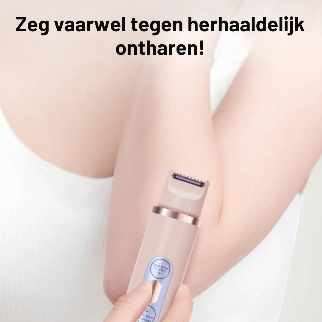 Dames Pijnloze Scheerapparaat – Elektrische Ontharingsshaver voor Gezicht, Oksels en Bikinilijn
