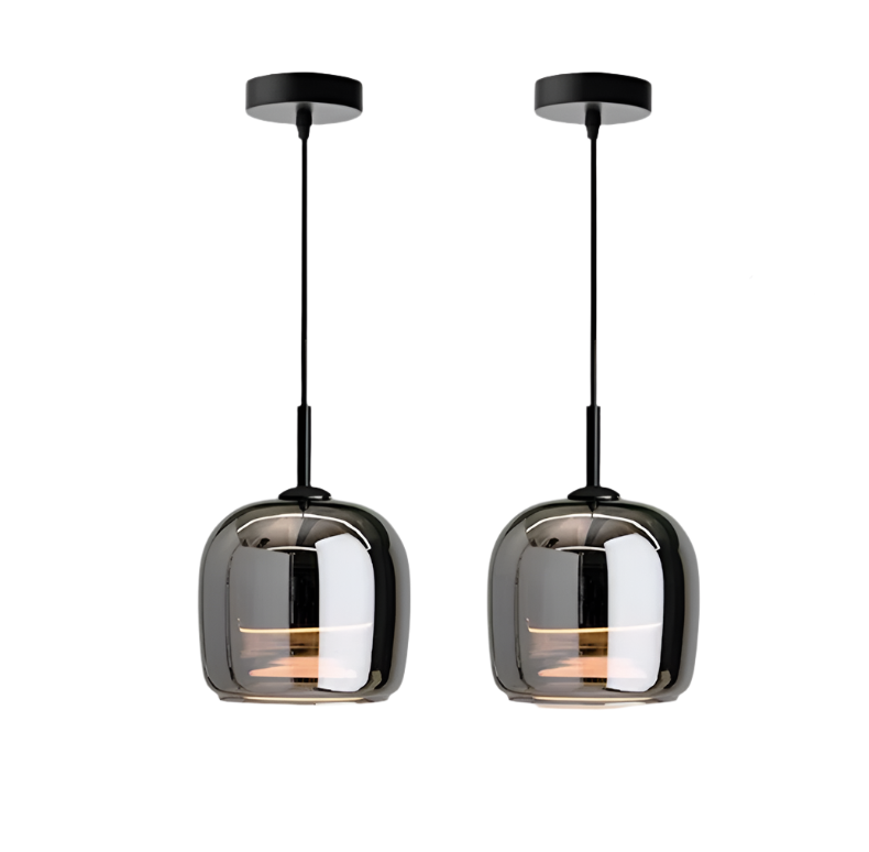 Noordse Zwarte Glazen Hanglamp