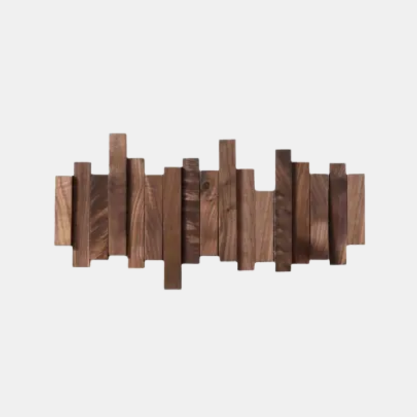 Moderne houten kapstok met klaphaak – Wandorganisator voor de entree