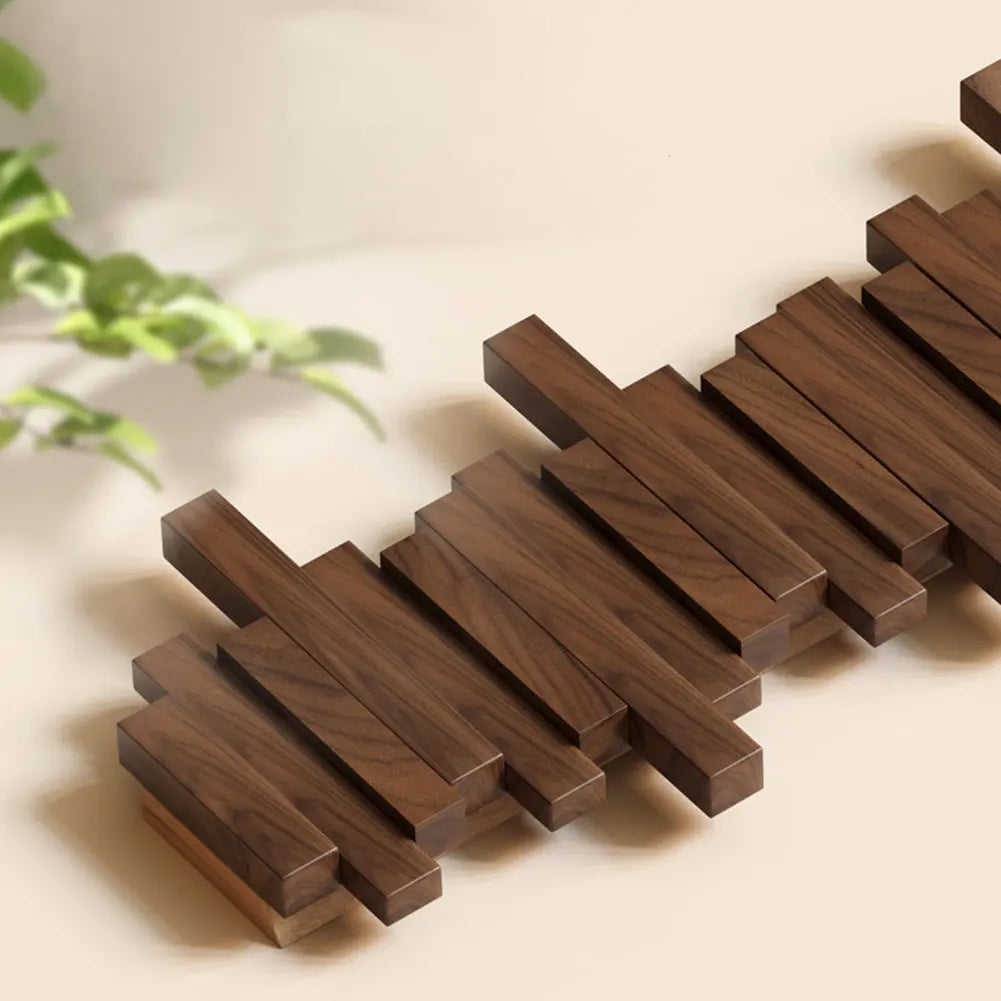 Moderne houten kapstok met klaphaak – Wandorganisator voor de entree
