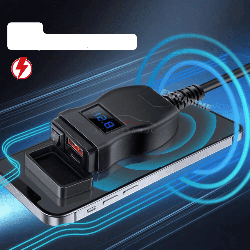 LuxCharge Elite Duo | Luxe dual USB oplader voor motorfietsen