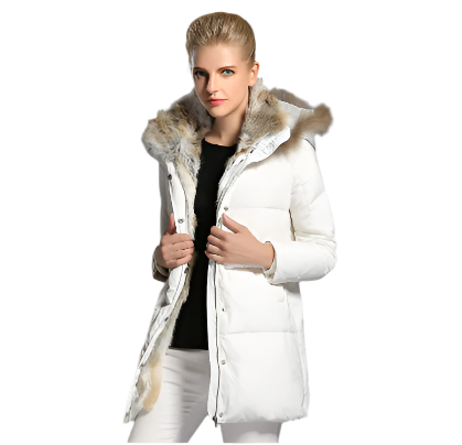 SnowLuxe Dames Winterjas – Gevoerde Jas met Capuchon en Warme Pasvorm