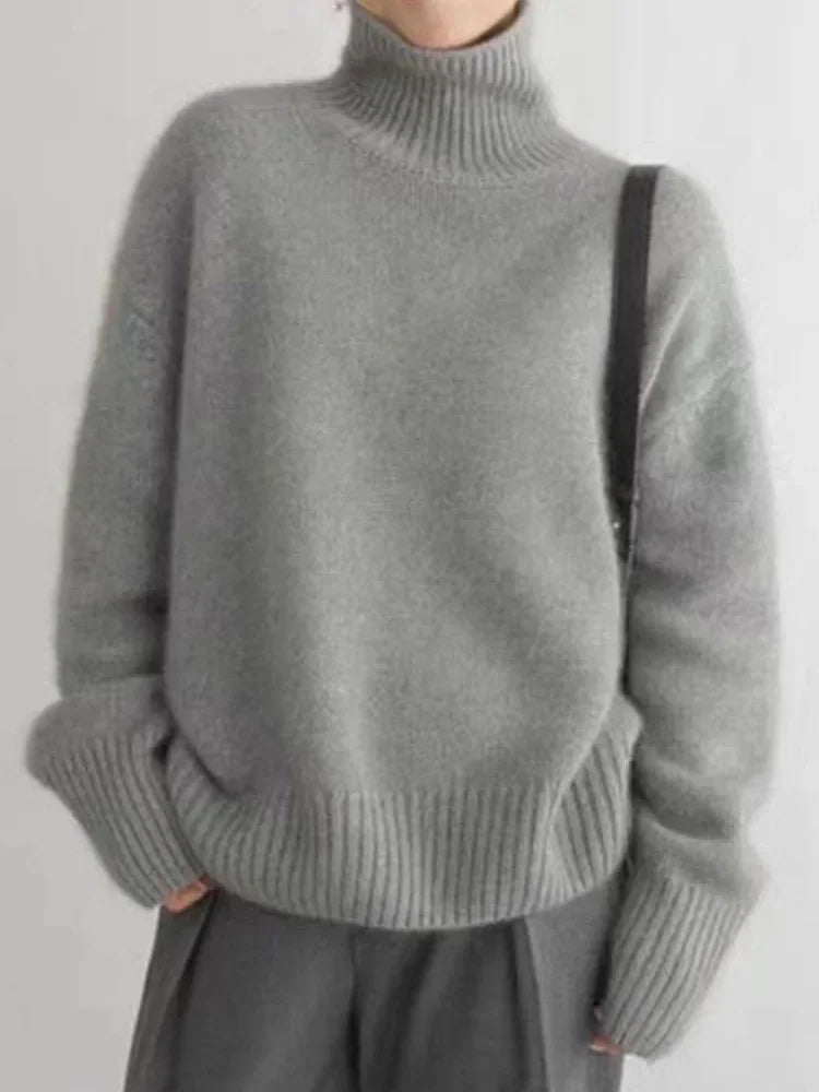 Elegante Dames Rollkragenpullover Elayna – Zachte warme rollkragen met luxueuze snit
