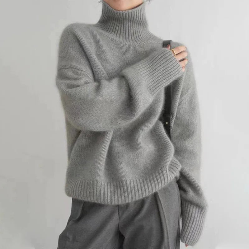 Elegante Dames Rollkragenpullover Elayna – Zachte warme rollkragen met luxueuze snit