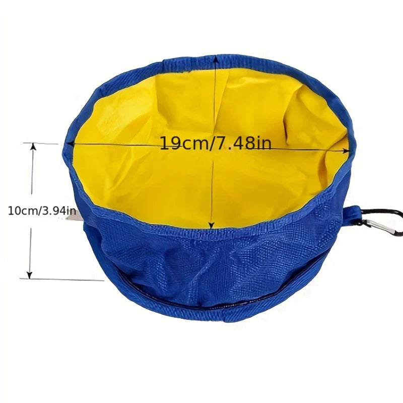 Opvouwbare Kom Nomadoo FoldBowl | Draagbare Voeder- & Waterbak voor Honden & Katten | Outdoor Reisbak van Oxford-stof | Ø 19 cm