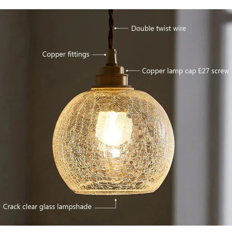 Kristallen glazen hanglamp