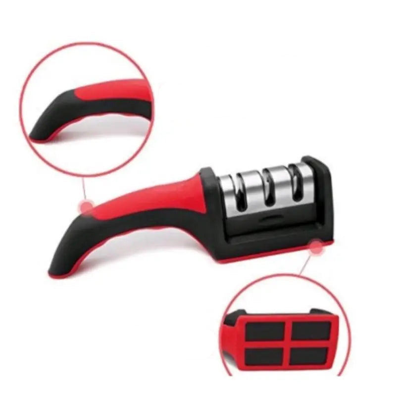 KüchenElite Luxe 3-in-1 Messenslijper | Professionele slijper voor scherpe en duurzame messen