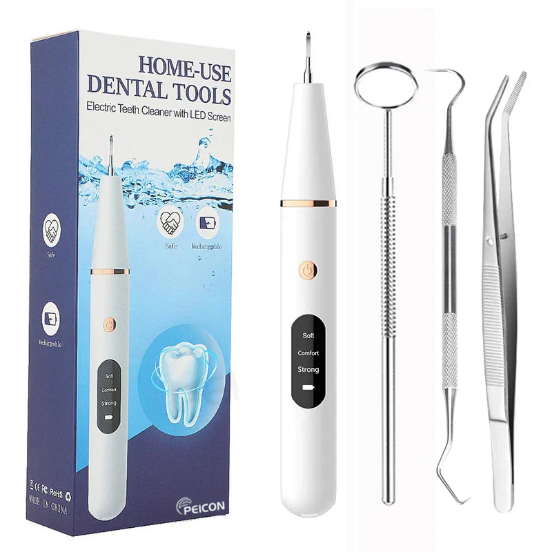 SmilePro Ultrasoon Tandsteenreiniger – Effectieve Plaqueverwijderaar voor Thuis