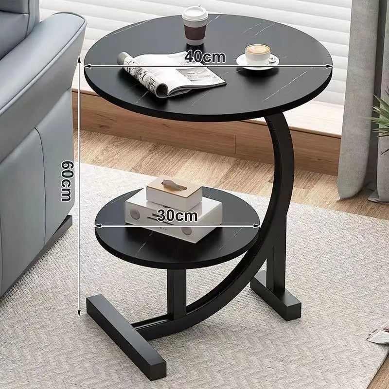 Caliora - Luxe Tweelaagse Verplaatsbare Mini Bijzettafel
