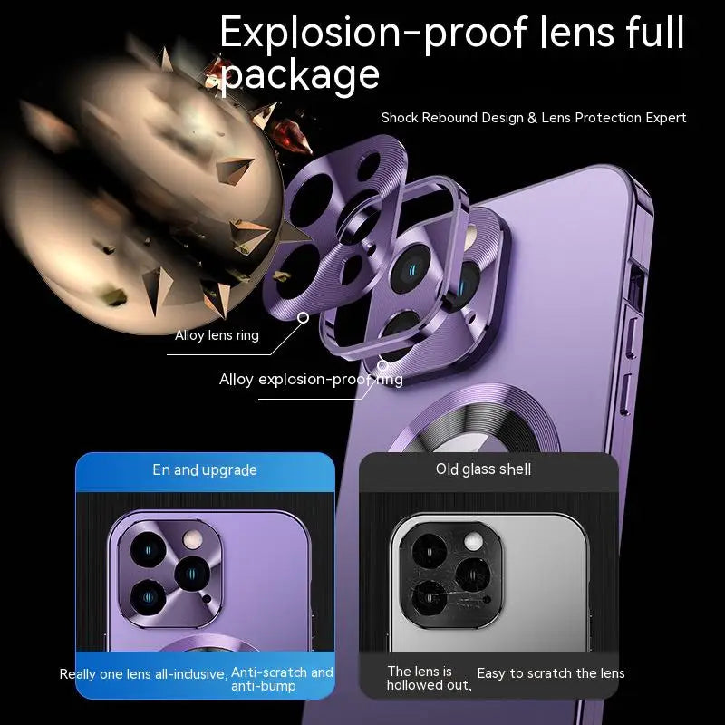 Case 360° Volledig Scherm Lens Metaal Magnetisch Magsafe Hoezen Aluminium voor iPhone 15 14 13