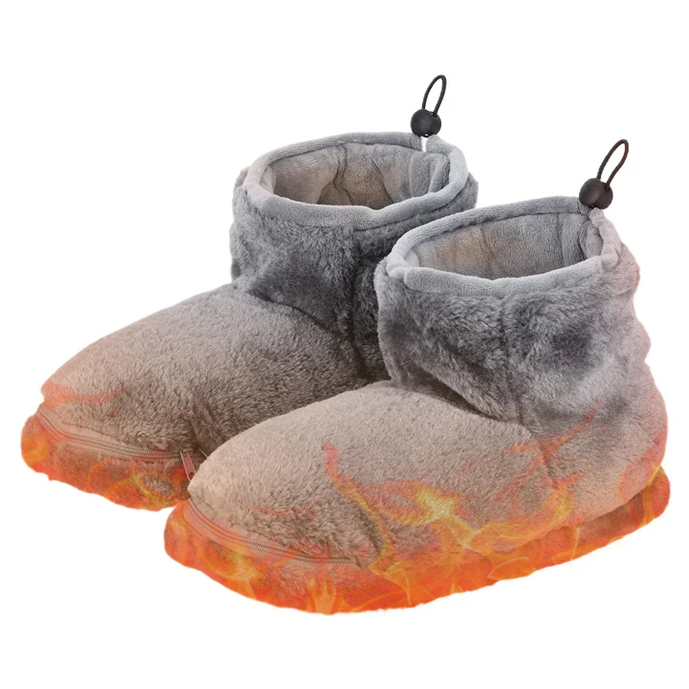 Elektrisch Verwarmde USB Pantoffels – Pluche Warme Voetverwarmers
