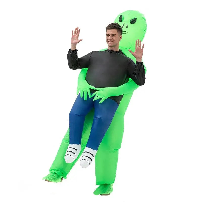 Grappig Opblaasbaar Halloween Kostuum voor Mannen | Alien Draag Mij Kostuum
