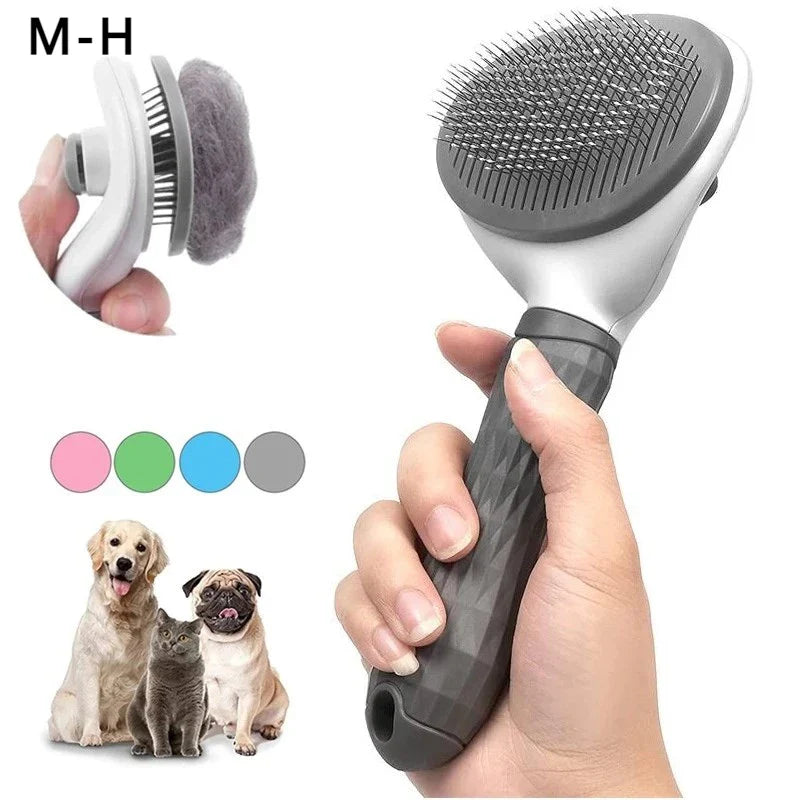 FellFreund Vachtborstel voor Honden & Katten | Zelfreinigend | Zachte Verzorging & Haarverwijdering