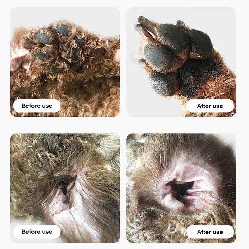 Groomily Dierenscheerapparaat met LED-lamp | Precisiekop van roestvrij staal | Voor gezicht, poten en oren | Stil en handzaam