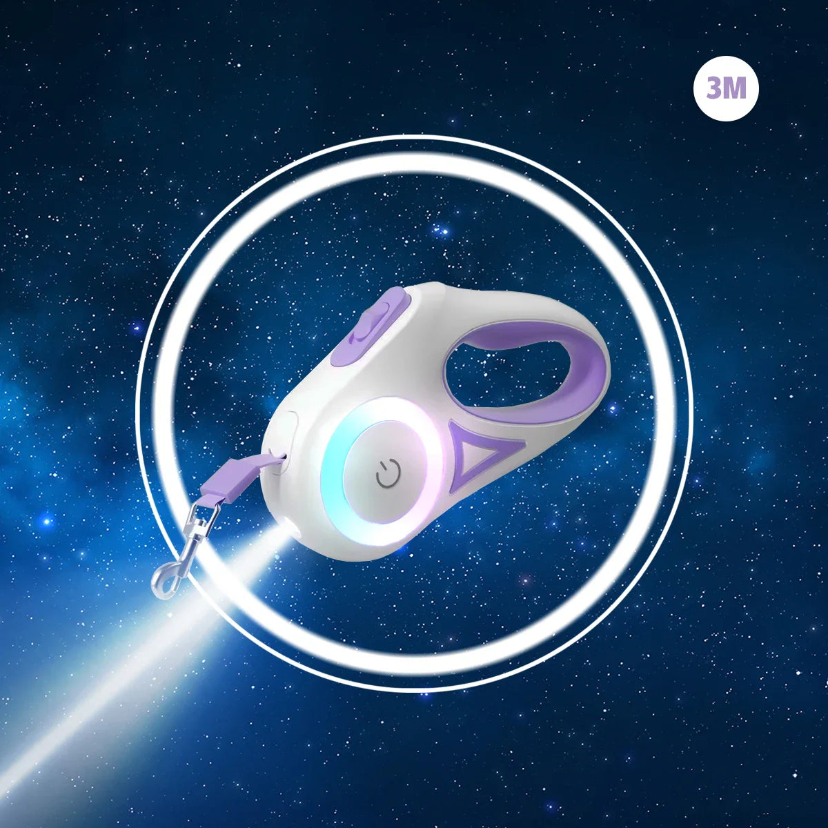 LED Hondenlijn LumiLeash FlexiLight | Uittrekbare lijn met verlichting | 3 m & 5 m lengte | Voor honden & katten tot 35 kg