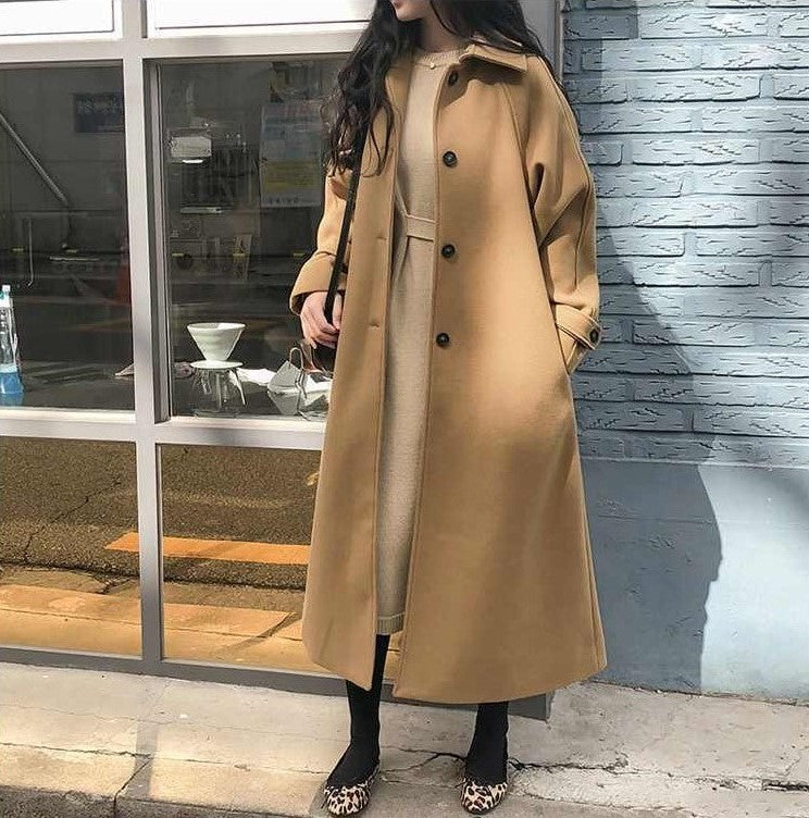 Elegante lange winterjas voor dames