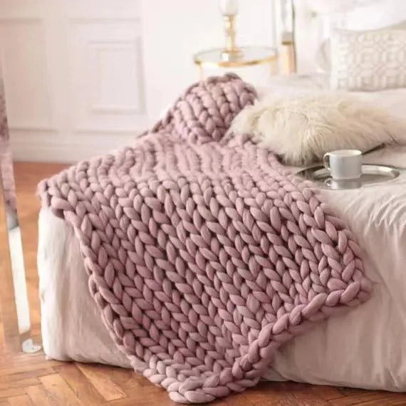 Chunky Gebreide Deken – Extra Zachte, Warme Plaid voor Bank en Bed