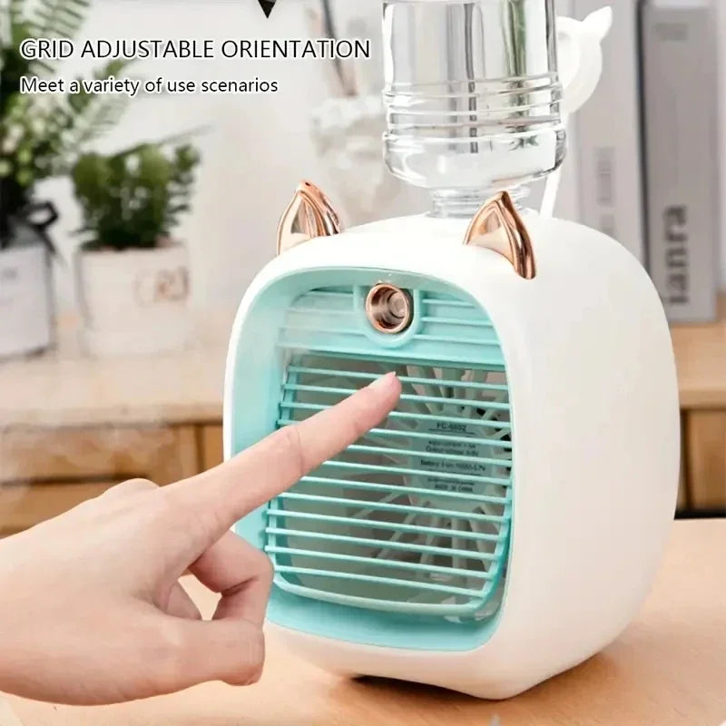 USB Mini Airconditioning Ventilator met Luchtbevochtiger voor Desktop Koeling