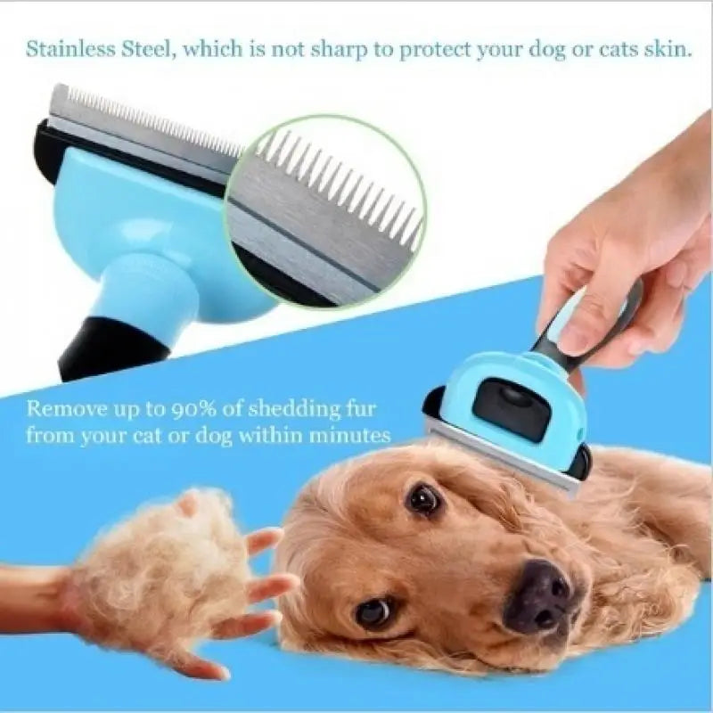 FellZart Onderwolborstel voor Honden & Katten | Dubbelzijdig & Vervangbaar Mes | Ontklitten & Haarverwijdering