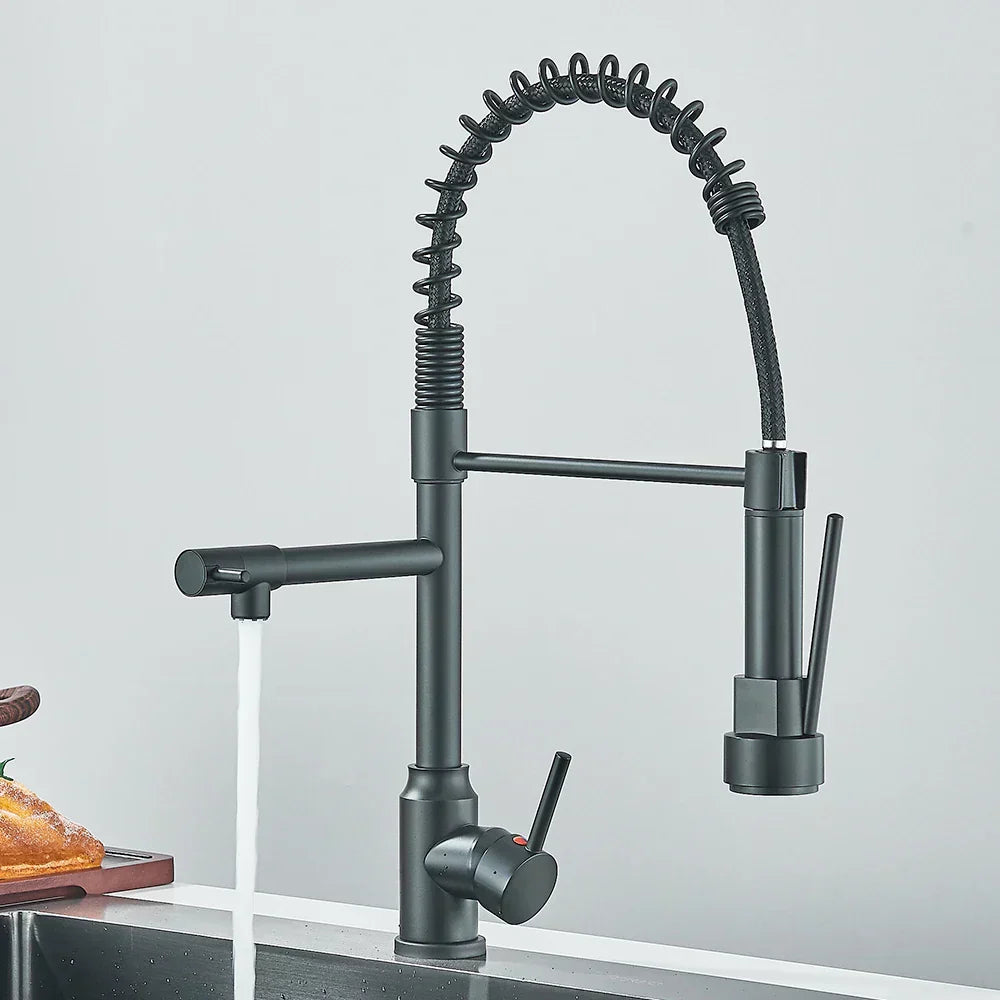 Springflow – Keukenkranen met Dubbele Uitgang