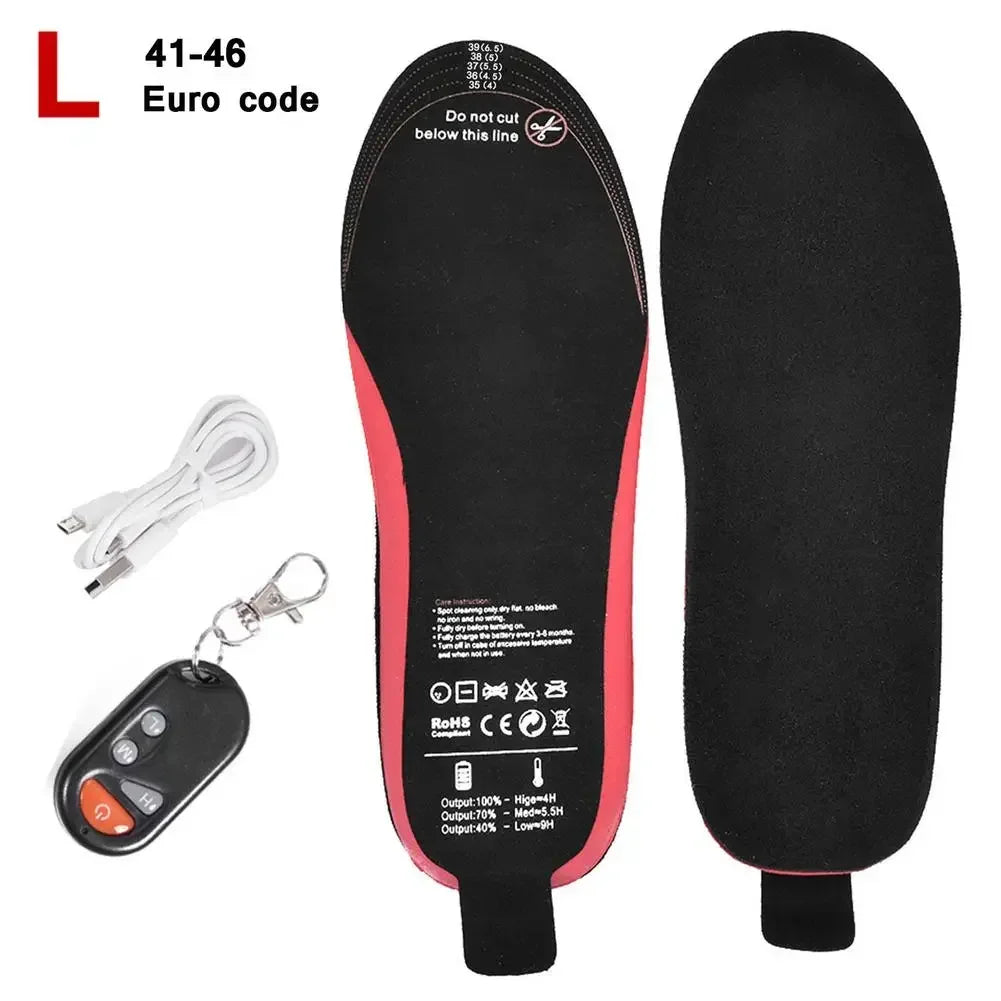 Verwarmbare Inlegzolen WarmStep Pro | Oplaadbaar met Afstandsbediening | 3 Verwarmingsniveaus | Op maat knipbaar | Elektrische Voetverwarmers voor Winter & Outdoor