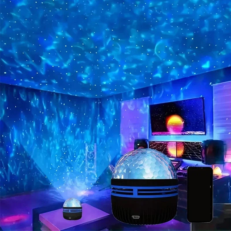 Polariva Noorderlichtprojector met Muzieksynchronisatie en Afstandsbediening voor RGB Sfeerverlichting