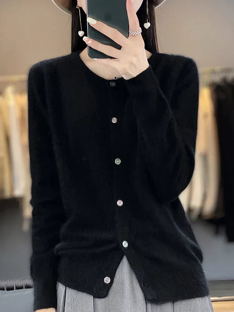 Aurea Cashmere Cardigan Trui Voor Koude Weer