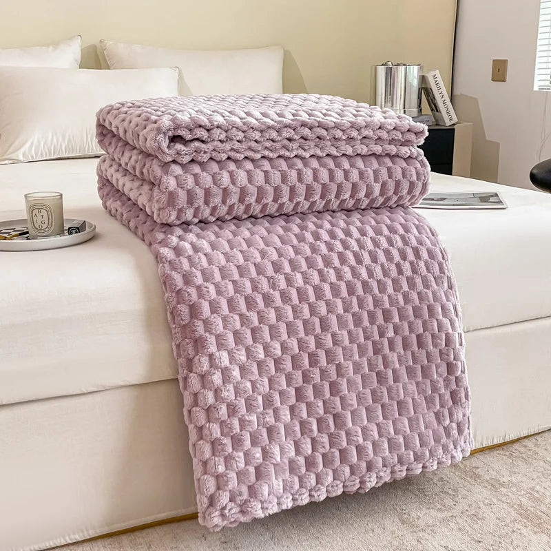 Caelidra - Geruite Zachte Fluwelen Deken Warm Knusse Plaid voor Bank en Bed