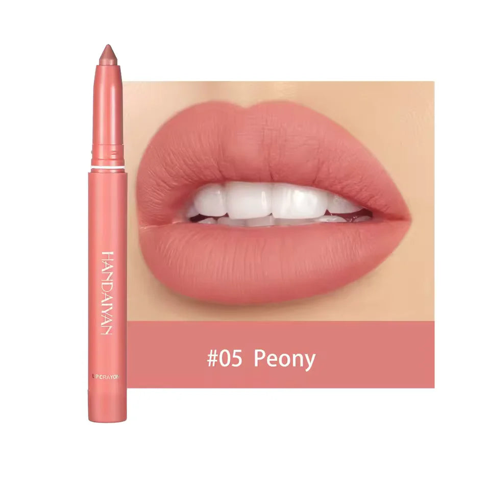 12 Kleuren HANDAIYAN Draaiende Aanscherpbare Matte Lippenstift Potloden