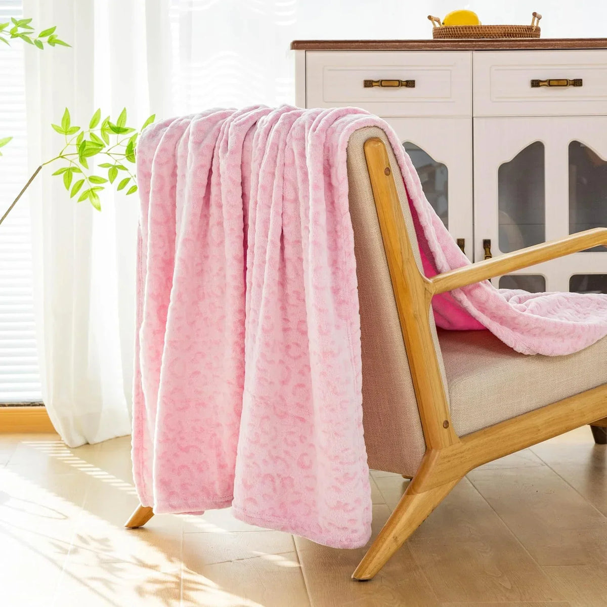 Luipaardprint Fleece Deken – Superzachte Flanellen Plaid voor Extra Comfort