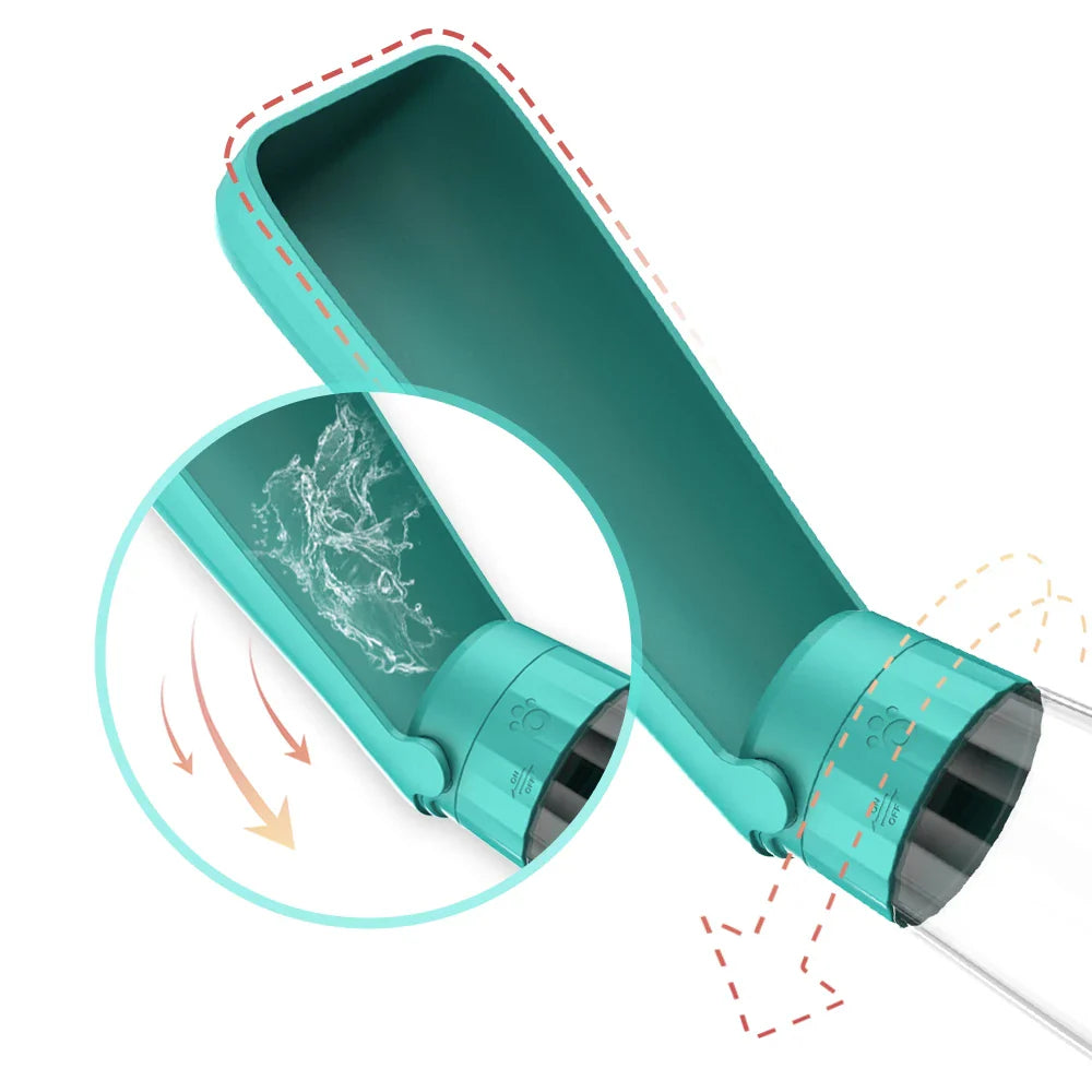 Honden Drinkfles Lapuro FoldDrink | Opvouwbare waterdispenser voor onderweg | 550 ml | Voor kleine & grote honden en katten