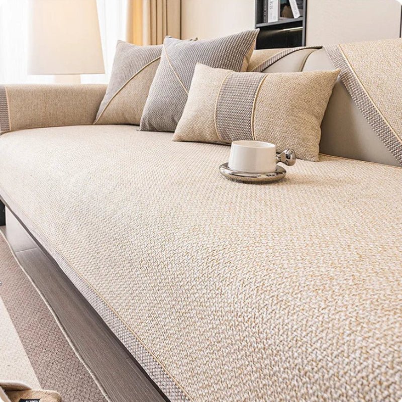 NATURWEFT – Antislip Katoen-Linnen Sofahoes voor alle seizoenen