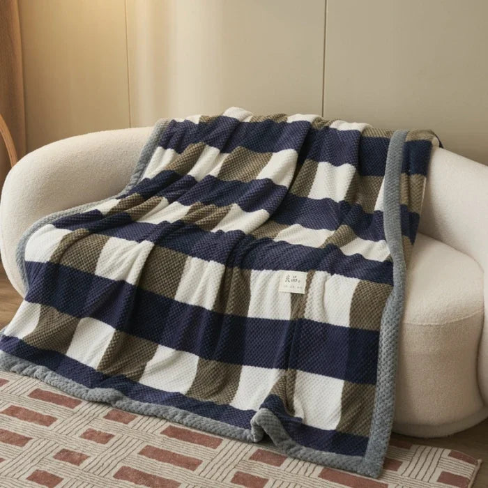 Geruite Deken – Zachte Plaid voor Bank en Bed met Klassiek Blokpatroon