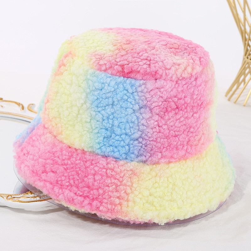 Fluweelzachte Wintermuts Luxe Pluche – Warme Unisex Bucket Hat voor Koude Dagen