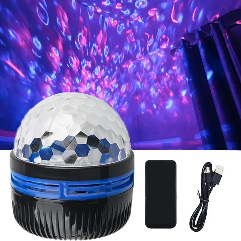 Polariva Noorderlicht Projector | Muzieksynchronisatie & Afstandsbediening | RGB Sfeerverlichting | USB-opladen | 7,8×7,8×8,7 cm