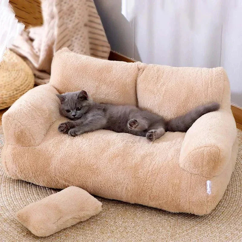 Sofalux Luxe Kattenbed - Pluche Warmte voor Katten & Kleine Honden, Winter Comfort