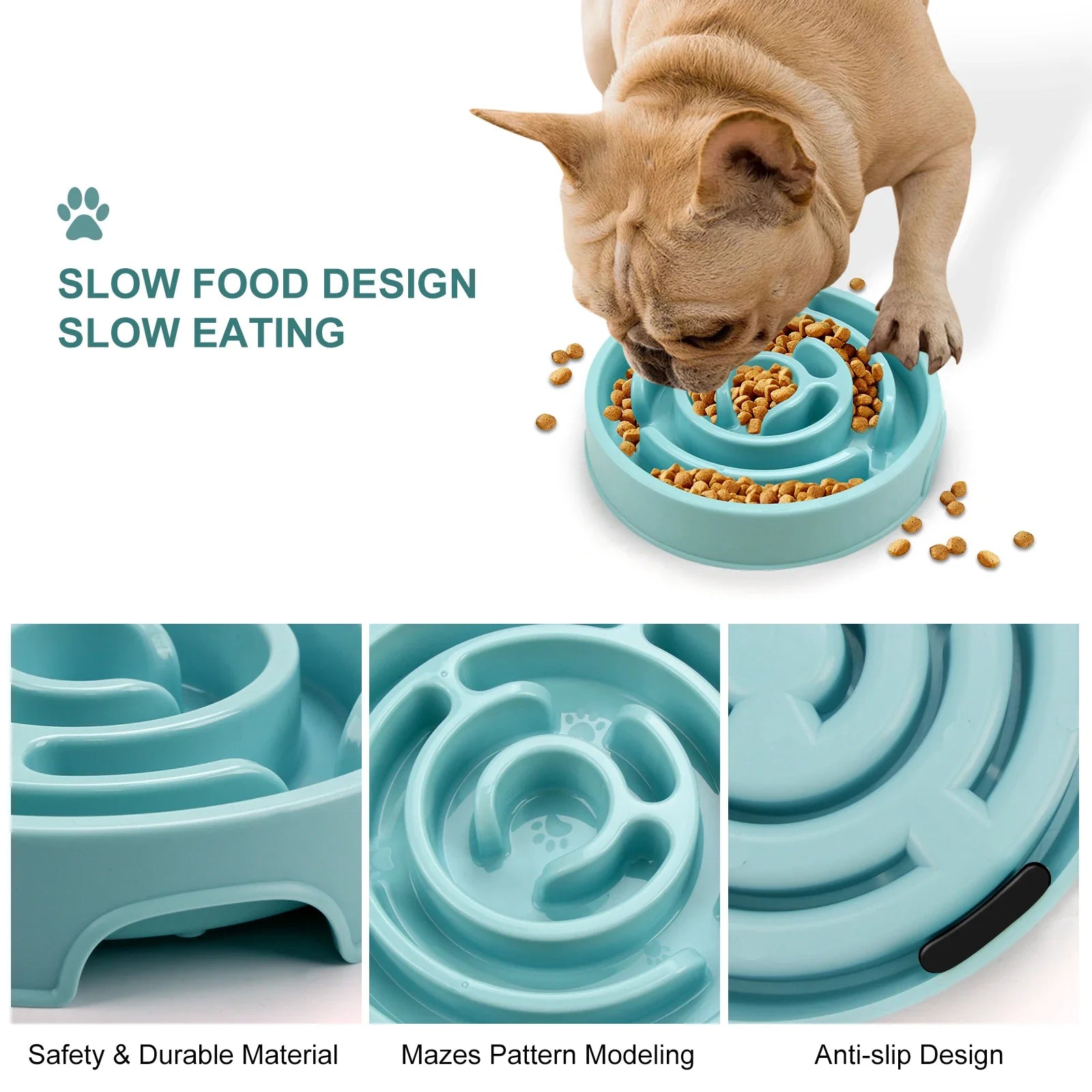SnackMaze Kom | Anti-Schrokbak voor Honden & Katten | Antislip & BPA-vrij | Langzaam Eten voor een Gezonde Spijsvertering