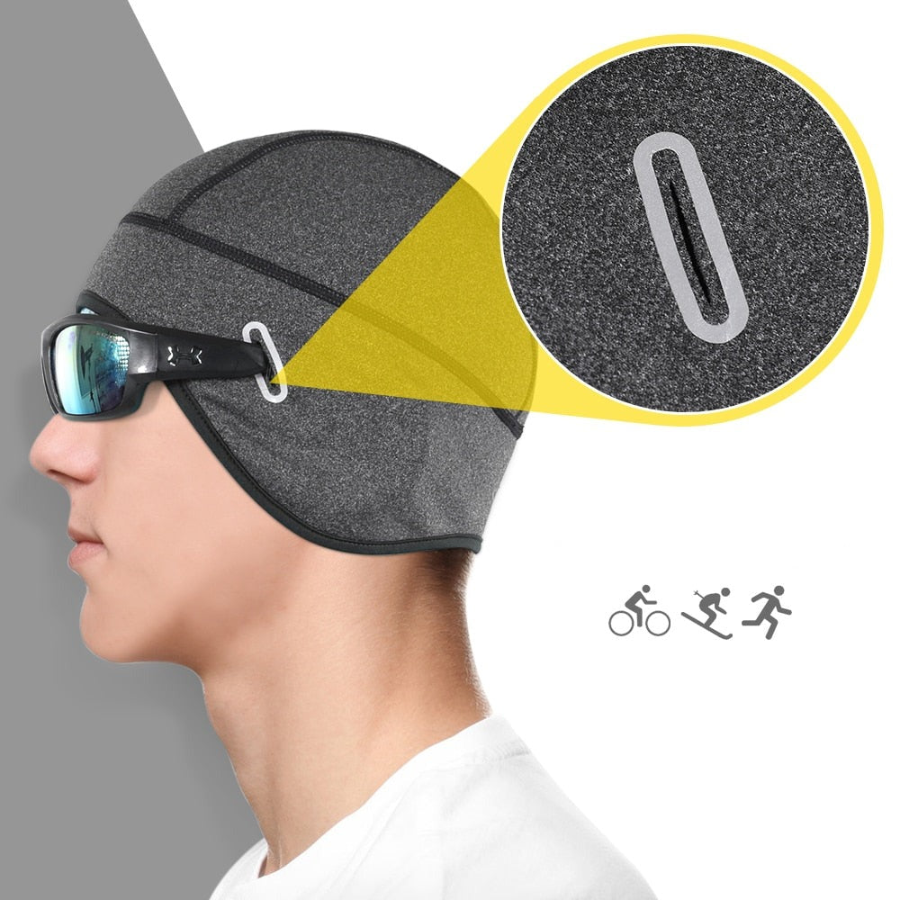 ThermoFit Wintermuts SlimShield – Rekbare windbeschermende sportmuts voor outdoor-activiteiten