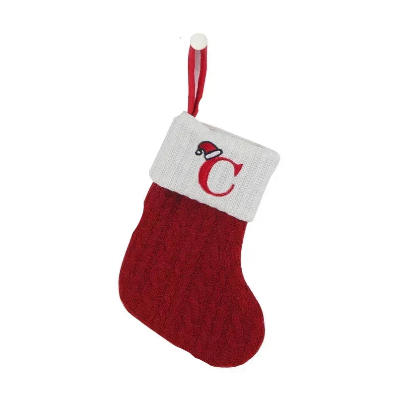 Kerstsok met Initiaal – Gepersonaliseerde Christmas Stocking voor Kerstdecoratie