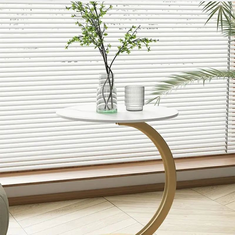 Avelyne - Versterkte Ronde Bijzettafel voor Woonkamer en Slaapkamer