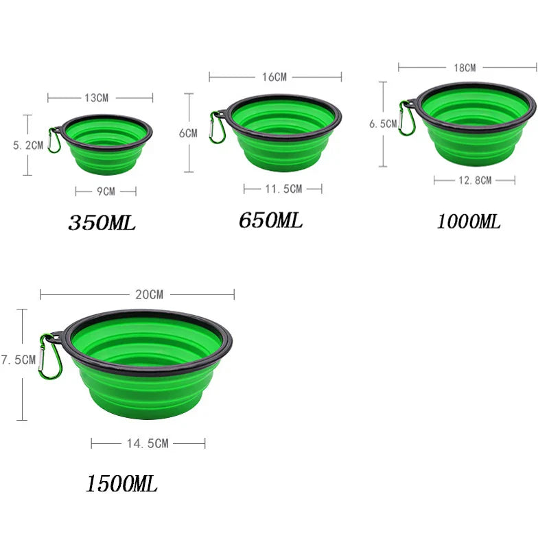 ReiseNapf FlexiBowl | 2-in-1 Opvouwbare Hondenkom & Dispenser | Siliconen | Voor Onderweg & Outdoor