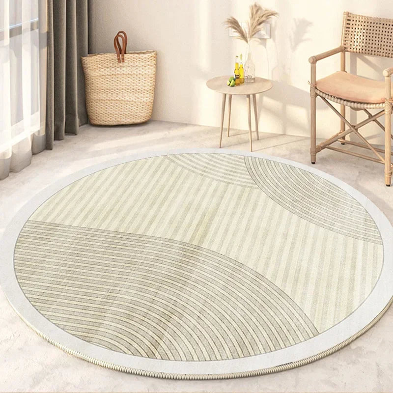 Thyn - Japanse Stijl Ronde Wasbare Vloerkleed voor Woonkamer