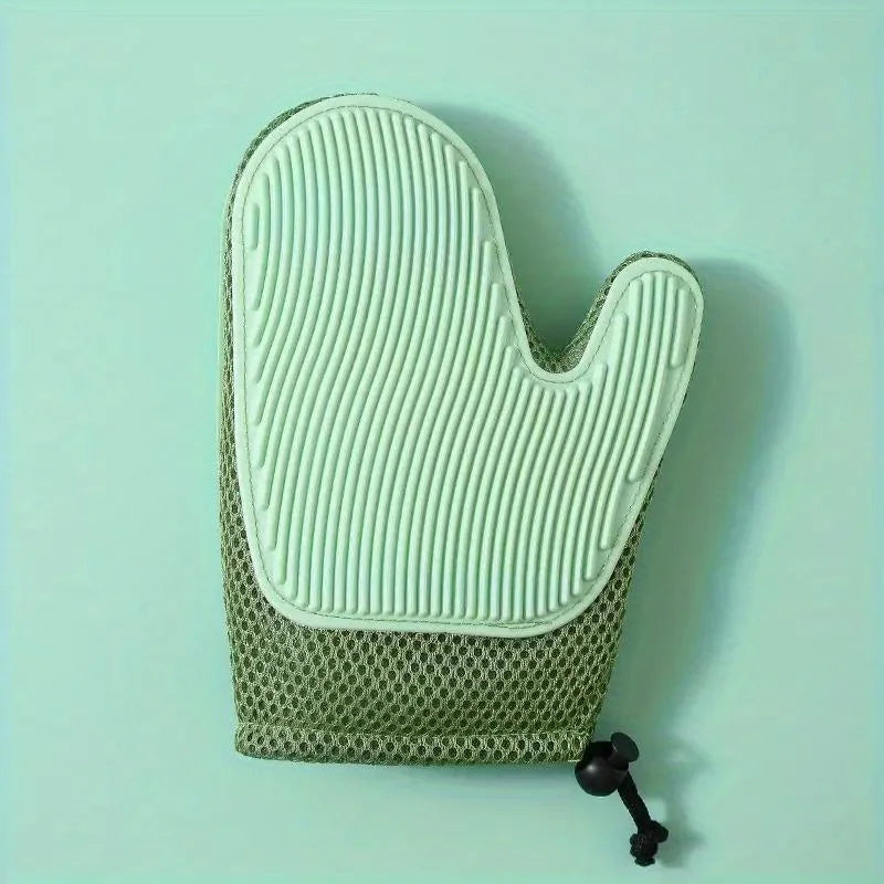 Pawrella 2-in-1 Huisdierhandschoen | Vachtverzorging & Haarverwijdering in één | Voor katten & honden | Siliconen nopjes | Wasbaar