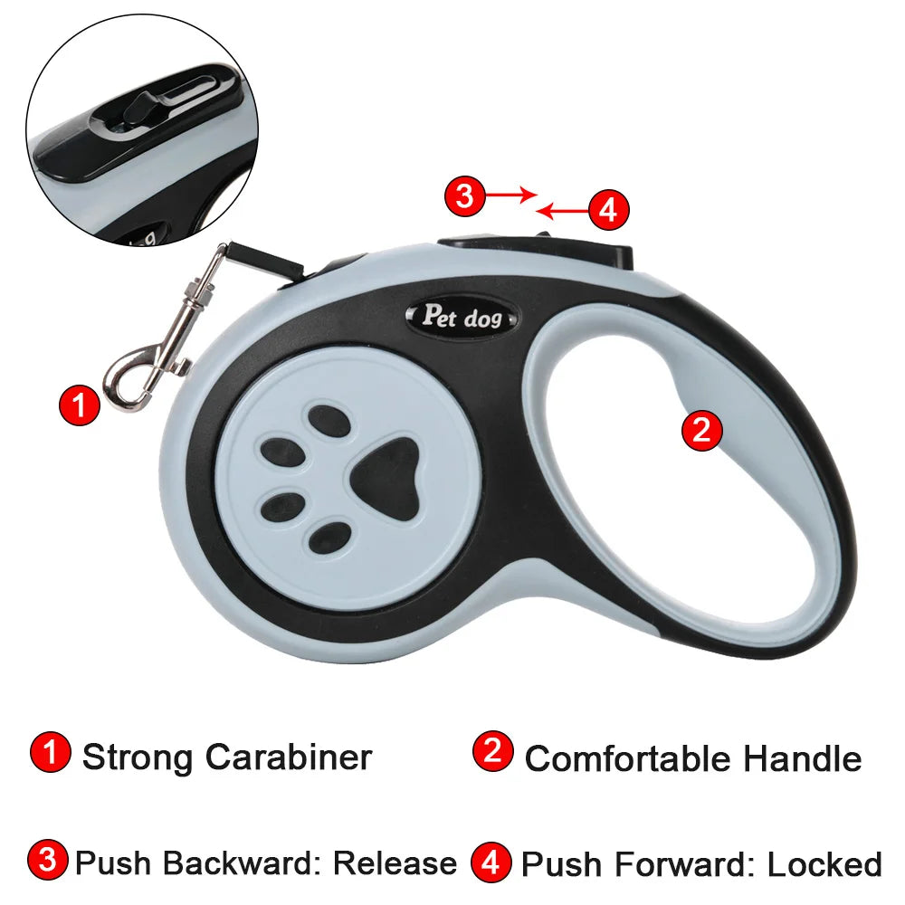 Hondenriem PawFlex | Automatisch Uittrekbaar | Nylon & ABS | Voor Kleine tot Grote Honden & Katten