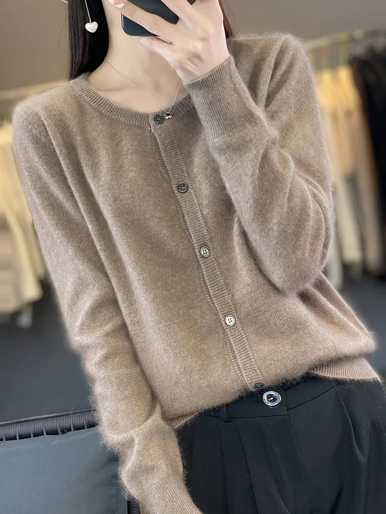 Aurea Cashmere Cardigan Trui Voor Koude Weer