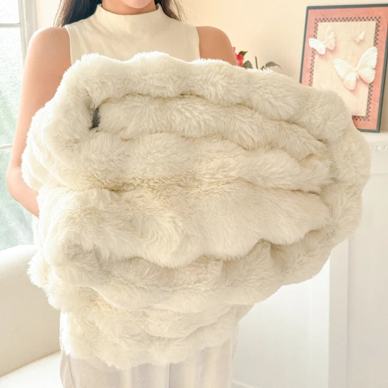 Flauschdecke CosyLuxe | Dubbel Laag & Extra Dik | Zacht Konijnenbontimitatie | Veelzijdig & Onderhoudsvriendelijk